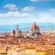 Cathedral of Saint Mary of the Flower in the middle of Florence, Italy